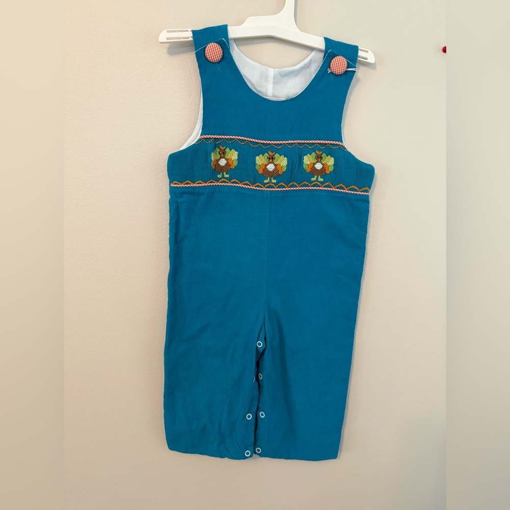 Smocked Auctions Smocked Turkey Romper